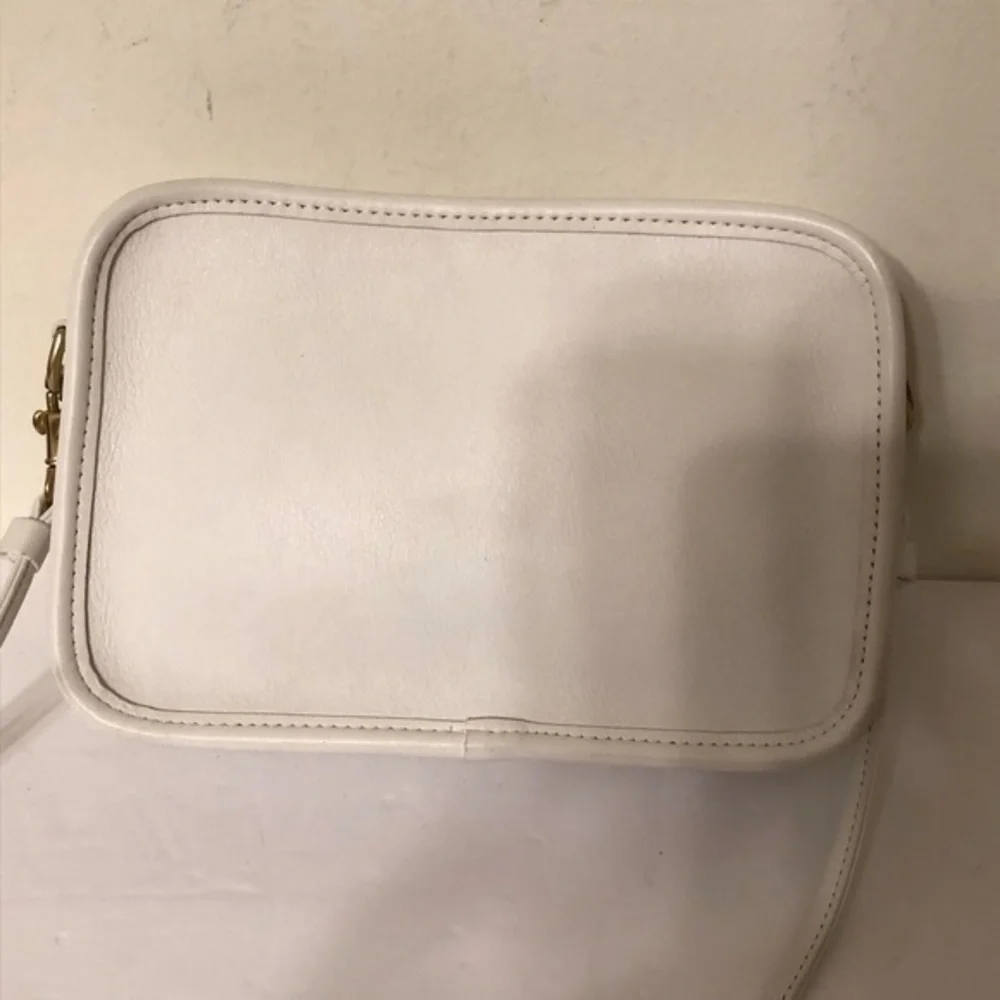COACH vintage white carnival glovetan leather crossbody bag 9925